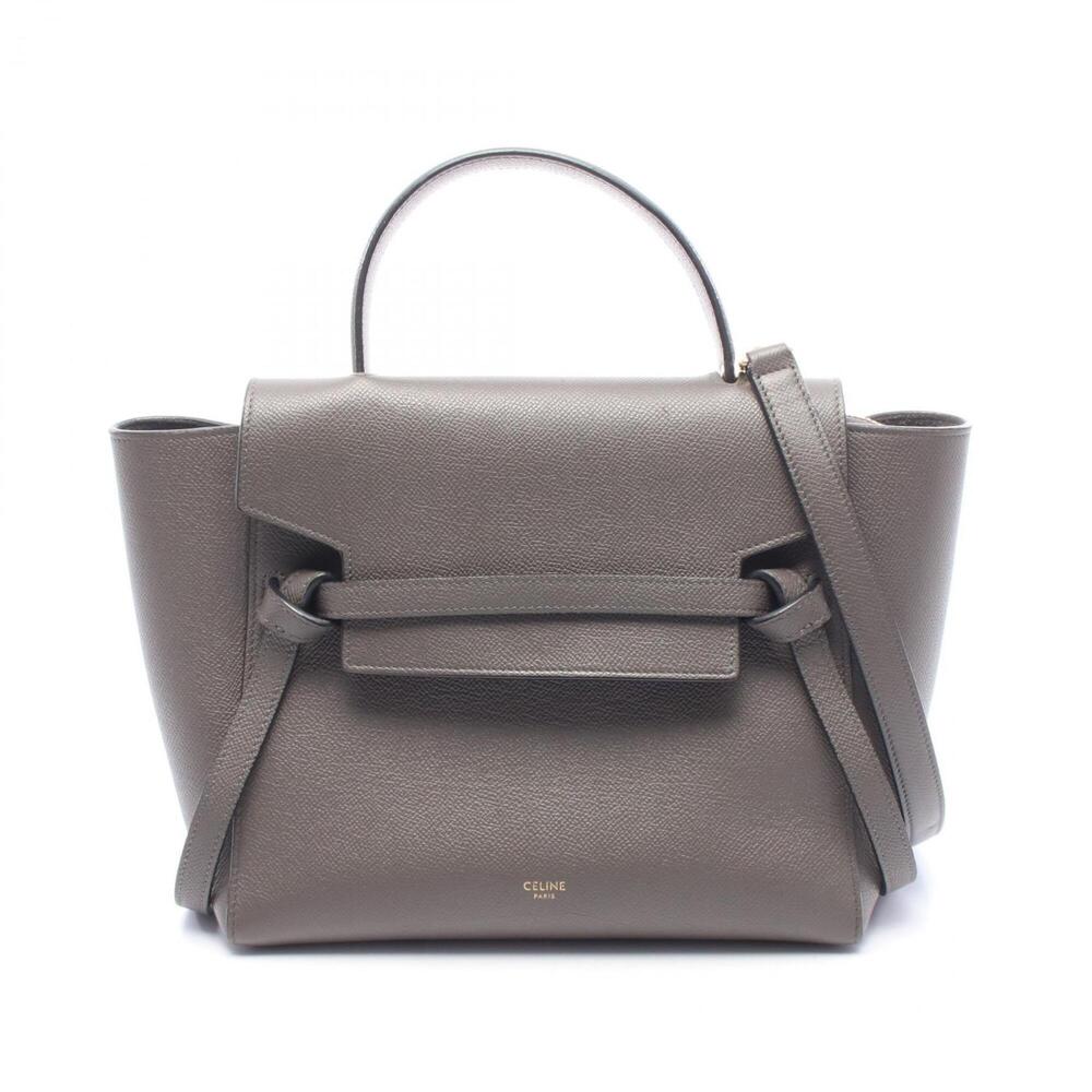 Celine BELT BAG MICRO - 2-way handbag, leather, women's, gray.